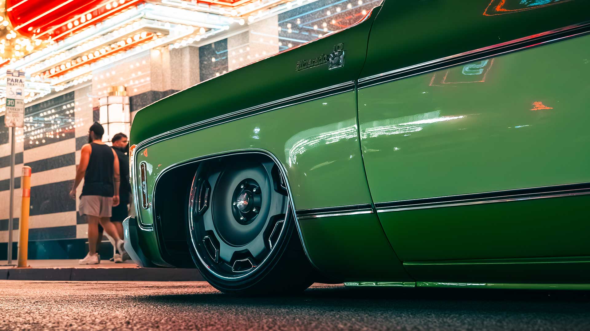 green chevy c10 lionhart lh five tires